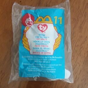 5/$15 McDonalds Nook the husky Ty teanie beanie baby